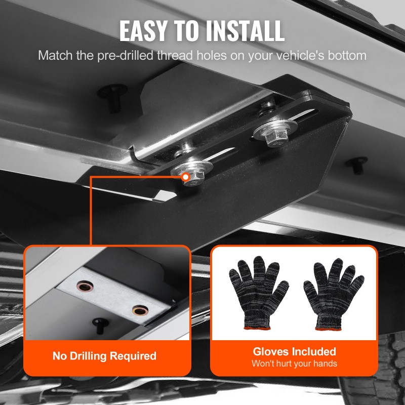 Sivuaskelmat 201 ruostumattomasta teräksestä 6 tuumaa leveät 2 kappaletta miehistöohjaamoon