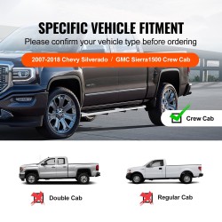 Astinlaudat 201-ruostumaton teräs 6 tuumaa 2 kpl sopii Silverado ja Sierra