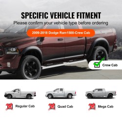 Sivuastinlaudat 201 ruostumatonta terästä 152 millimetriä leveät 2 kpl neljäovisiin autoihin