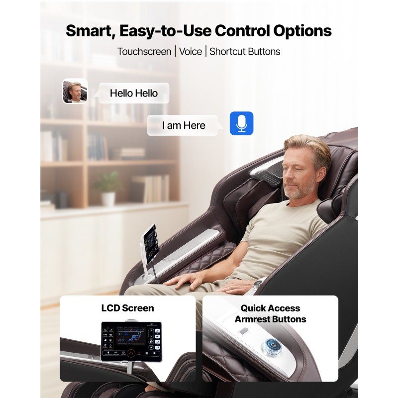 Hierontatuoli 4D SL-kisko nollapainovoima 36 ilmatyynyä tekoäly-ääniohjaus lämmitys