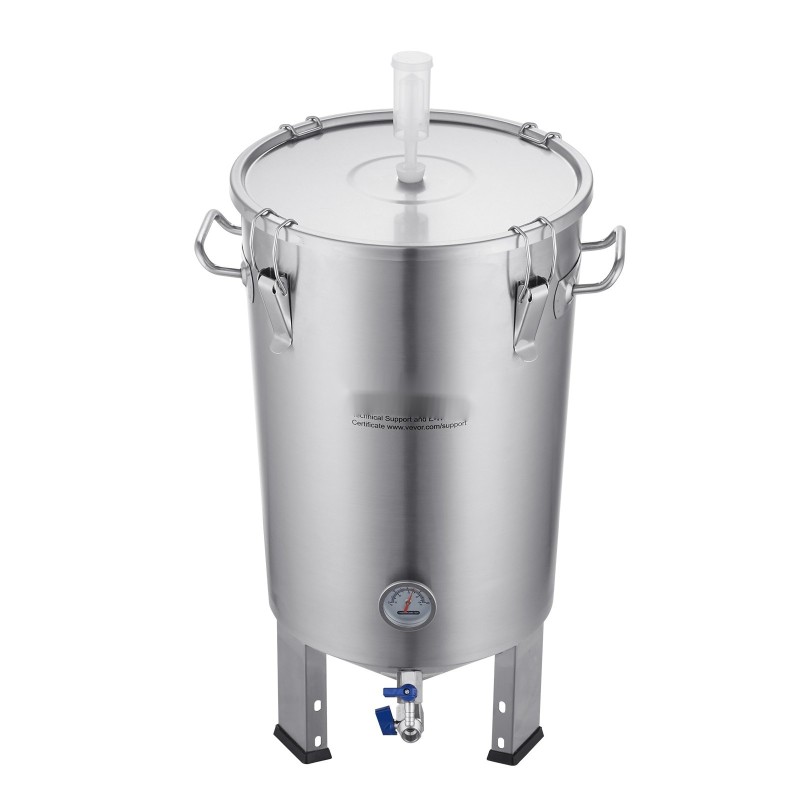 Käymisastia 30 l elintarvikelaatuisesta 304-ruostumattomasta teräksestä kansi hana lämpömittari