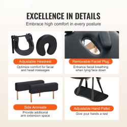 Kaksiosainen taittuva hierontapöytä pyökkirunko PVC nahka 700 mm leveä 50 mm vaahtomuovipehmuste