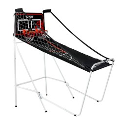 Taitettava sisäkoripallopeli 2 pelaajalle rautaputkirunko 8 pelitilaa 4 palloa pumppu