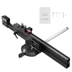 Jiiriura pöytäsahaan alumiiniseos 19x9,5mm ura 48–89cm ohjain 15 pysäytyspistettä