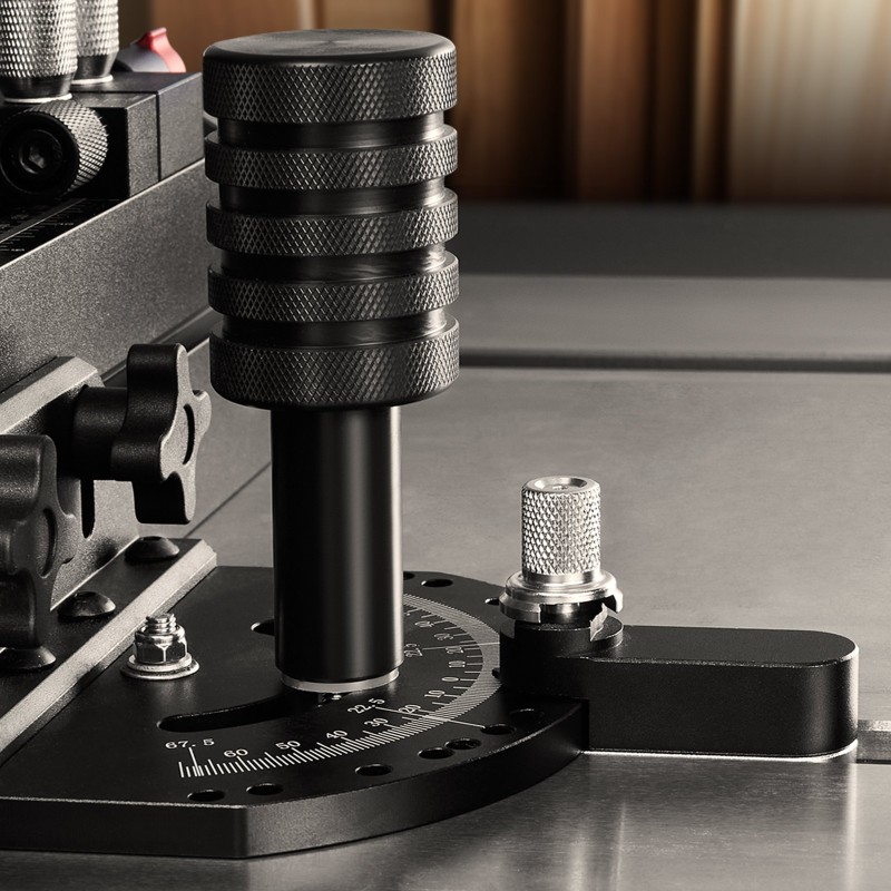 Jiiriohjain pöytäsahalle alumiiniseos 19x9,5 mm ura 45,7 cm 15 pysäytystä