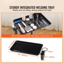 Rullaava salonkitarjovaunu kylmävalssattu teräs musta korkeussäädettävä 30–43 tuumaa 5 pyörää 2 lukittavaa