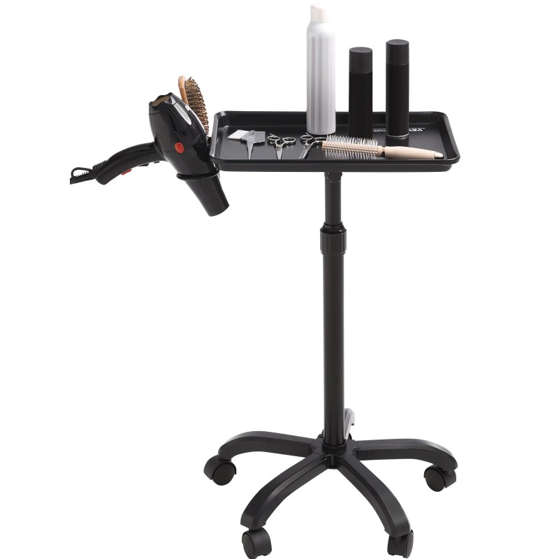 Rullaava salonkitarjovaunu kylmävalssattu teräs musta korkeussäädettävä 30–43 tuumaa 5 pyörää 2 lukittavaa