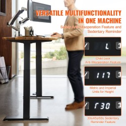 Pöydänrunko teräs sähköinen 70–117 cm korkeus 95–158 cm pituus kotiin ja toimistoon