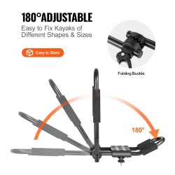 J-mallinen kajakin kattoteline paksu seosteräs ja muovi 1 pari taittuva