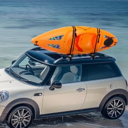 J-mallinen kajakin kattoteline paksu seosteräs ja muovi 1 pari taittuva