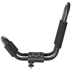 Kajakkiteline J-mallinen seosteräsrunko neljä kappaletta kahdelle kajakille auton kattokaiteisiin