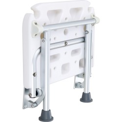 Taitettava seinään kiinnitettävä suihkuistuin PE-muovi 15,7 x 14,8 tuumaa 227 kg kantavuus