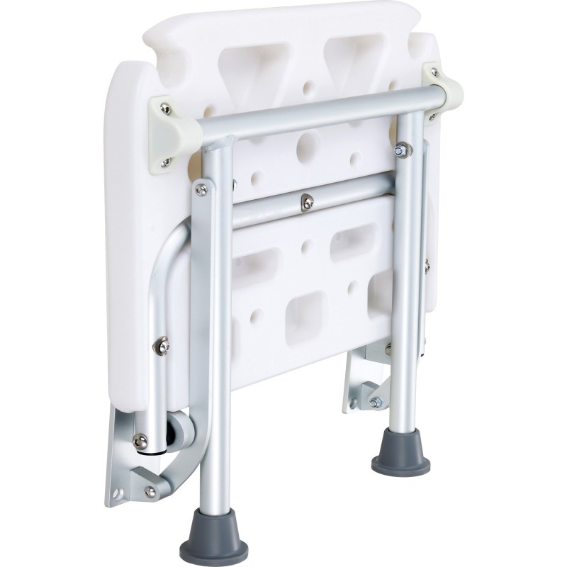 Taitettava seinään kiinnitettävä suihkuistuin PE-muovi 15,7 x 14,8 tuumaa 227 kg kantavuus