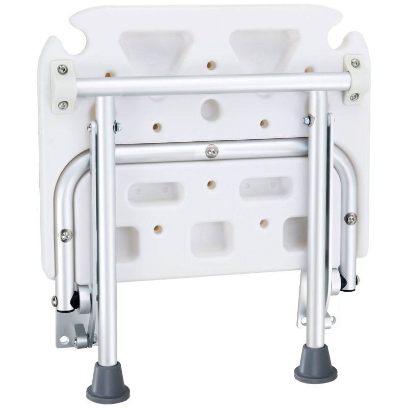 Taitettava seinään kiinnitettävä suihkuistuin PE-muovi 15,7 x 14,8 tuumaa 227 kg kantavuus