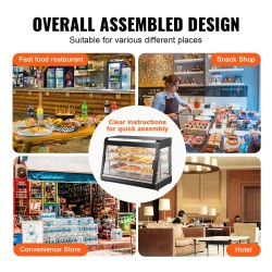 3-tasoinen lämpövitriini 130 l höyrylämmitys säädettävät hyllyt 30–85°C