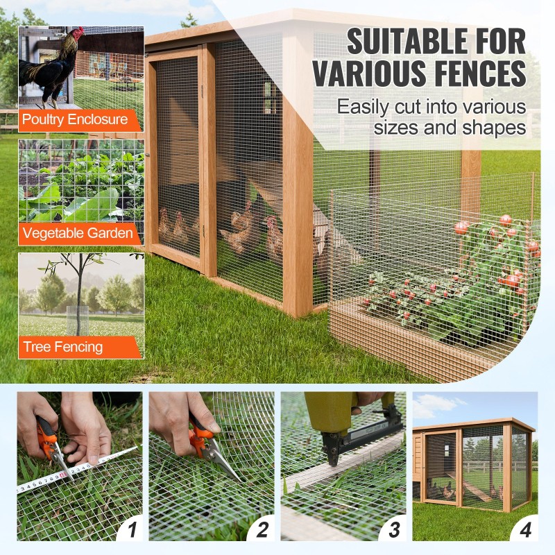 Kuumasinkitty teräslankaverkko 1220 mm x 15,24 m 12,7 mm kanaverkko