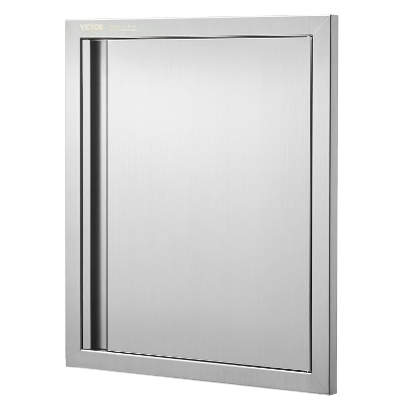 Ulkokeittiön ruostumaton teräs huolto-ovi 457x533 mm upotettu kahva