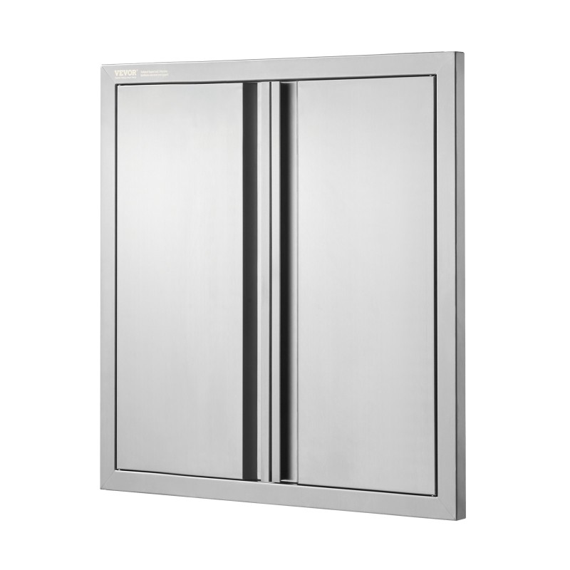 Ulkokeittiön ruostumaton teräs kaksoisovi 610x610 mm upotetut kahvat