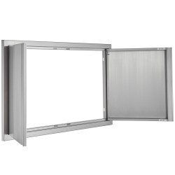 Kaapin ovi ulkokeittiöön upotettava kaksiosainen ruostumaton teräs 914x534 mm