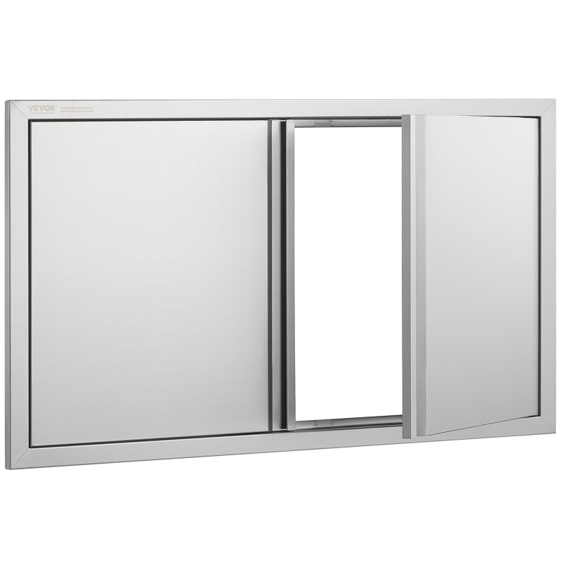 Kaapin ovi ulkokeittiöön upotettava kaksiosainen ruostumaton teräs 914x534 mm