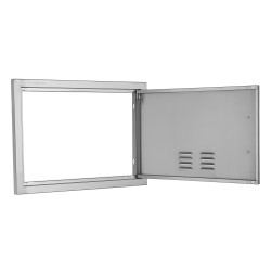 Teräsovi ulkokeittiöön ruostumattomasta teräksestä 610x432 mm yksiosainen saumaton kahvallinen