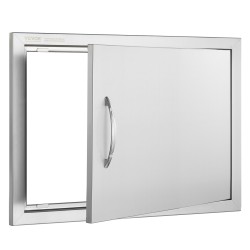 Kaapin ovi ruostumaton teräs 610x432 mm seinään upotettava kahvalla ulkokeittiöihin