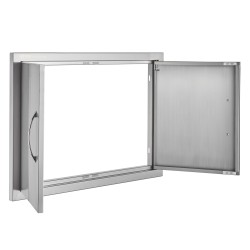 Ulkokeittiön kaappiovi ruostumatonta terästä 711x482 mm irrotettava kahvalla