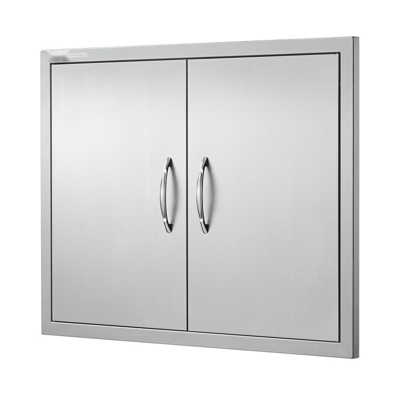 Kaksoisovi ulkokeittiöön ruostumatonta terästä 787x609 mm ulkokaappeihin