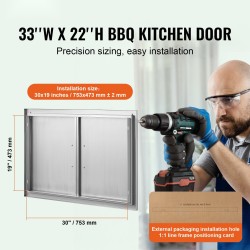 Kaksoisovi ruostumattomasta teräksestä 838x558 mm tasoon upotettava ulkokeittiöön