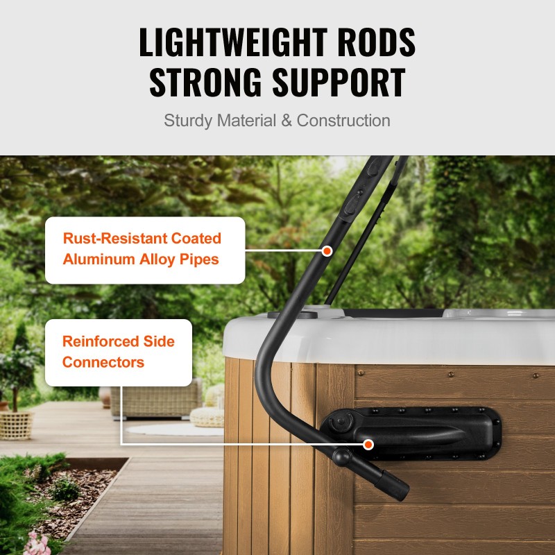 Kannenostin kylpytynnyrille ja porealtaalle alumiinirunko säädettävä 800–1050 mm sopii kansille 1750–2550 mm