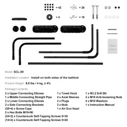 Kannenostin kylpytynnyrille ja porealtaalle alumiinirunko säädettävä 800–1050 mm sopii kansille 1750–2550 mm