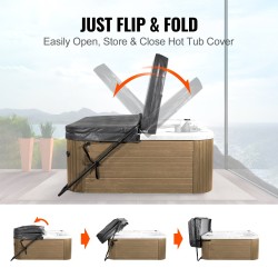 Kylpytynnyrin ja porealtaan alumiininen kannenostolaite säädettävä korkeus 31,5–41,3 tuumaa leveys 53–92,5 tuumaa