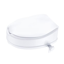 Korotettu wc istuin 100 mm korotus PP muovi 136 kg kantavuus yleismallinen sisältää wc istuinkannen