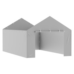 Autokatoksen sivuseinäpeite 12 x 20 jalkaa polyeteenikangas vedenpitävä UV-suojattu harmaa