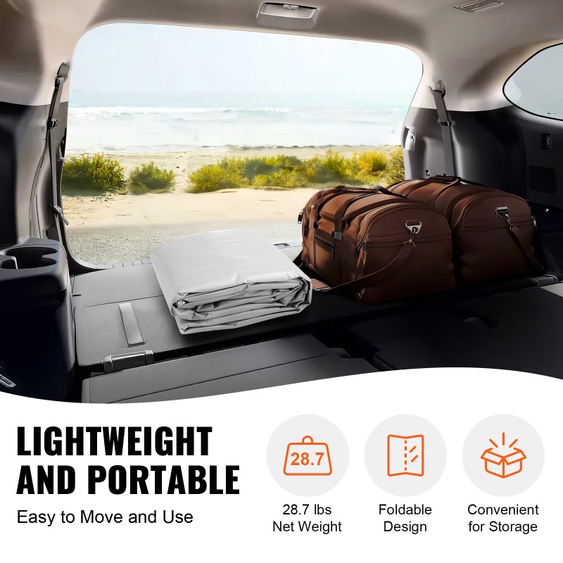 Autokatoksen vaihtopeite 6000 x 3000 mm 210 g PE-kangas vedenpitävä UV-suojattu