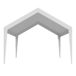 Autokatoksen vaihtopeite 210 g PE-kudottu kangas 6,09×3,65 m valkoinen vedenpitävä UV-suojattu