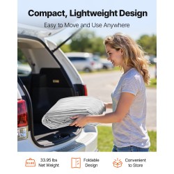 Autoteltan vaihtokate 6 x 4 m harmaa polyeteenikangas sivuseinillä