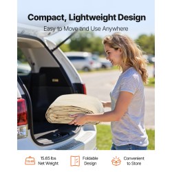 Autokatoksen vaihtopeite 210g PE-kudottu 3,6 x 6 m vedenpitävä UV-suojattu beige