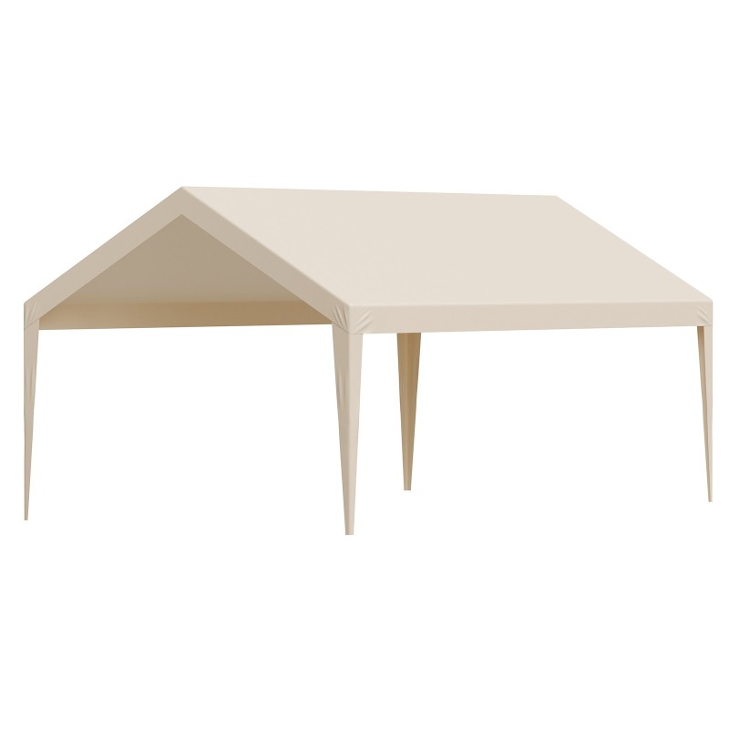 Autokatoksen vaihtopeite 210g PE-kudottu 3,6 x 6 m vedenpitävä UV-suojattu beige