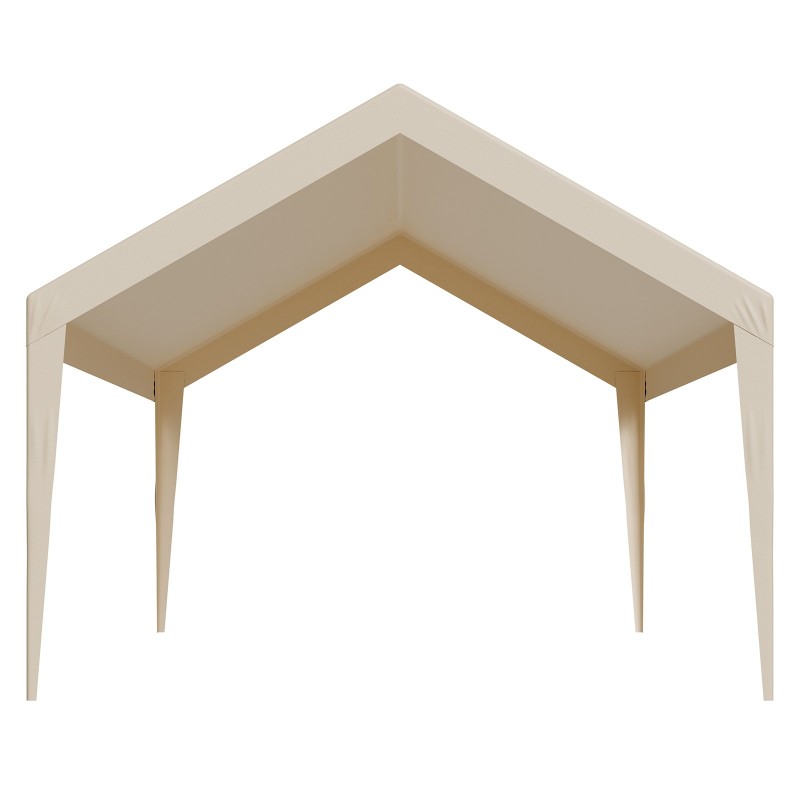 Autokatoksen vaihtopeite 210g PE-kudottu 3,6 x 6 m vedenpitävä UV-suojattu beige