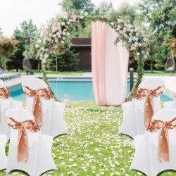 Tuolinsuojat spandex-kankaasta taittotuoleille 100 kpl valkoiset konepestävät