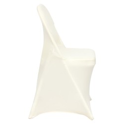 Taittotuolisuoja joustava spandex norsunluunvalkoinen 50 kpl konepestävä käsinojattomille