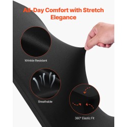 Tuolinsuojat polyesteri-elastaani joustavat 150 kpl musta enintään 510×450×950 mm