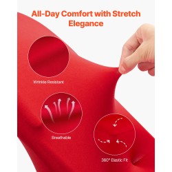 Tuolinpäälliset polyesteri-spandex 50 kpl punaiset joustavat etupuolelta tasaiset koolle 450x460x770 mm