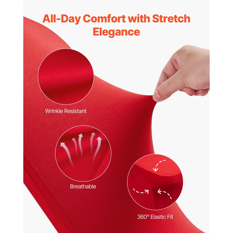 Tuolinpäälliset polyesteri-elastaani 50 kpl punaiset täyspitkät 510x450x950 mm