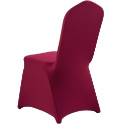 Tuolinpäälliset polyesteri elastaani 50 kpl burgundinpunainen sopii tuoleille enintään 510x450x950mm