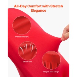 Tuolinpäälliset polyesteri elastaani 30 kpl punainen sopii tuoleille enintään 510×450×950 mm