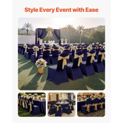 Tuolinpäälliset polyesteri spandex laivastonsiniset 50 kpl sopii enintään 510×450×950 mm