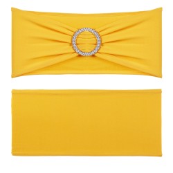 Tuolinauhat 95% polyesterikuitu 5% spandex 100 kpl kullankeltainen juhliin