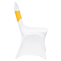 Tuolinsuojat joustava polyesterikuitu spandex 30 kpl valkoinen ja kulta käsinojattomiin tuoleihin